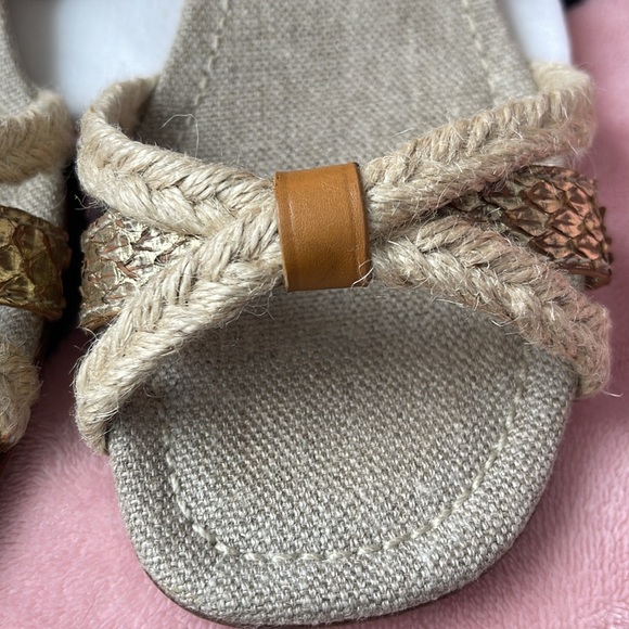 Prada Snake Gold Calf Sandals 35 1/2 - Picture 9 of 12